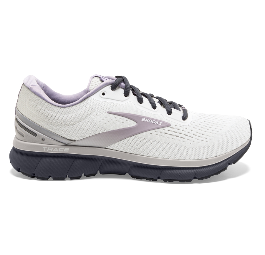 Brooks Womens Running Shoes Nz - Trace White/Light Purple ( CTJDA8532 )